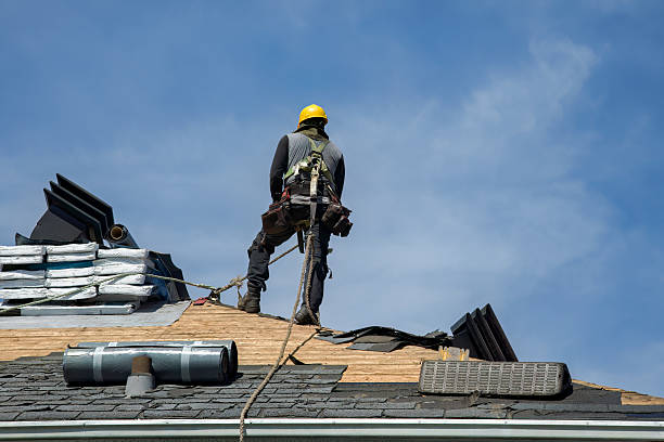 Professional Roofing technician working in East Woodstock, CT